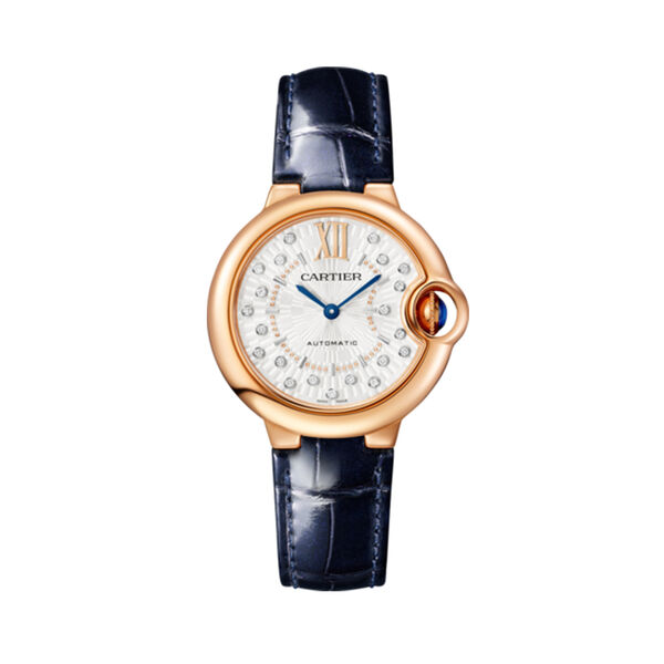 Ballon Bleu de Cartier 33 mm automatique en or rose et diamants
