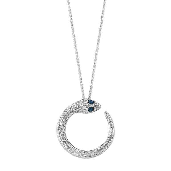 Pendentif serpent en diamant et saphir