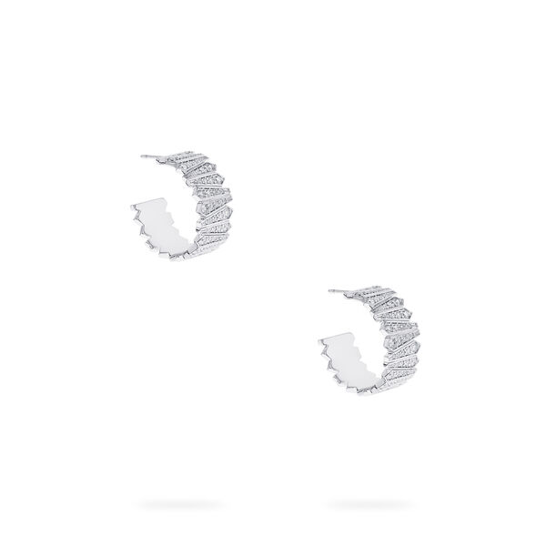 Boucles d'oreilles en or blanc et diamants