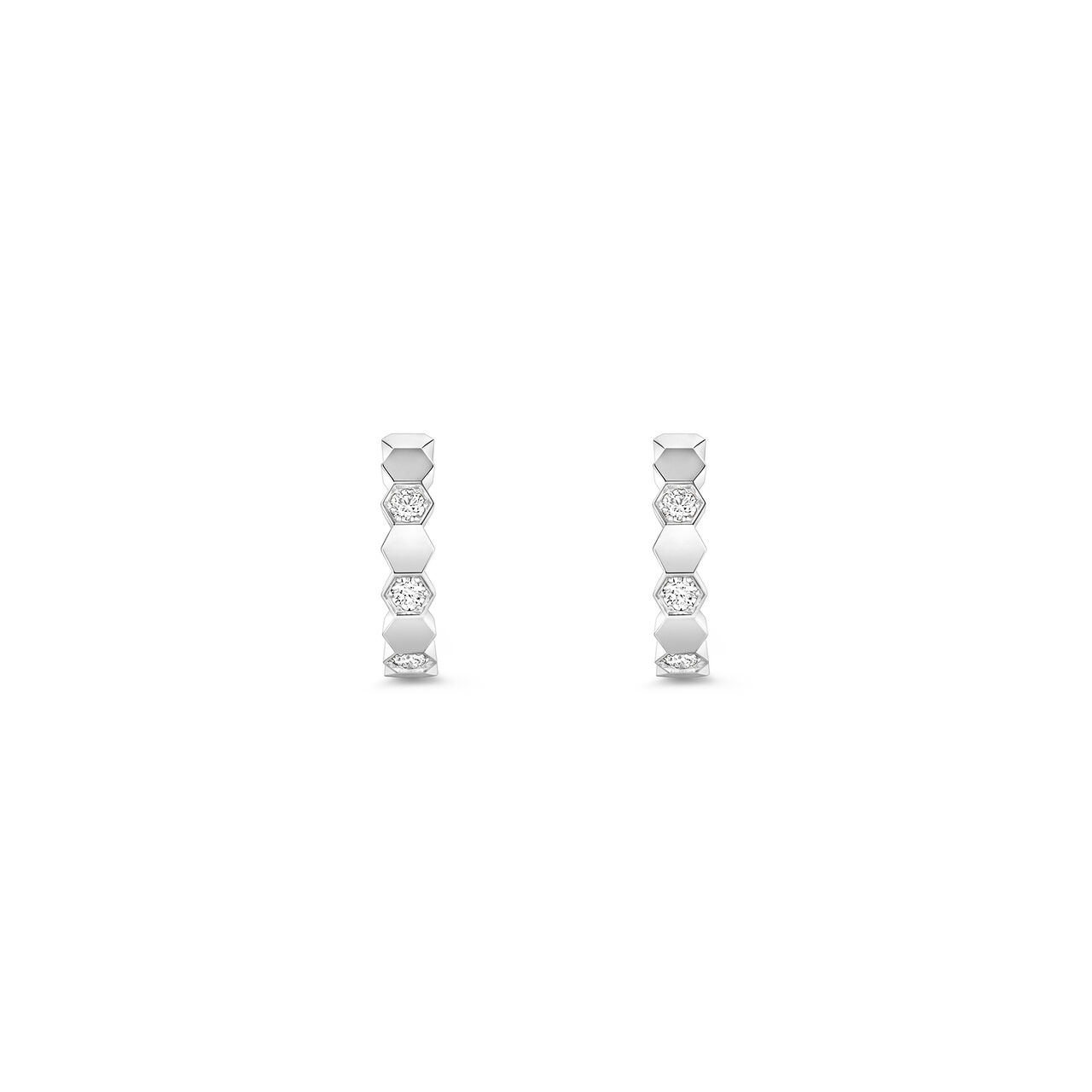 Chaumet Bee My Love Small White Gold and Diamond Hoop Earrings 85271 image number 0