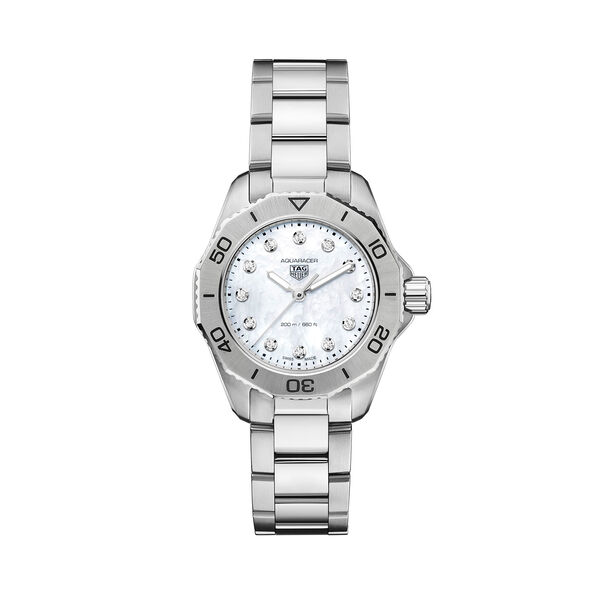 Aquaracer Professional 200 30 mm quartz en acier inoxydable et diamants