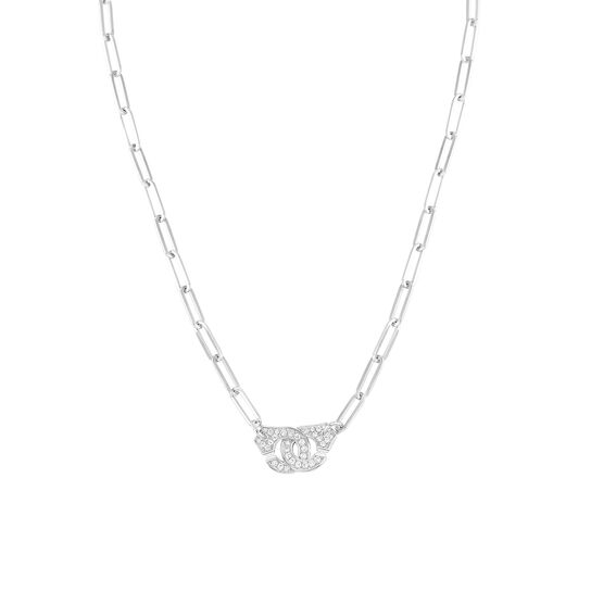 Dinh Van Paris Menottes Dinh Van R12 White Gold Pavé Necklace image number 0