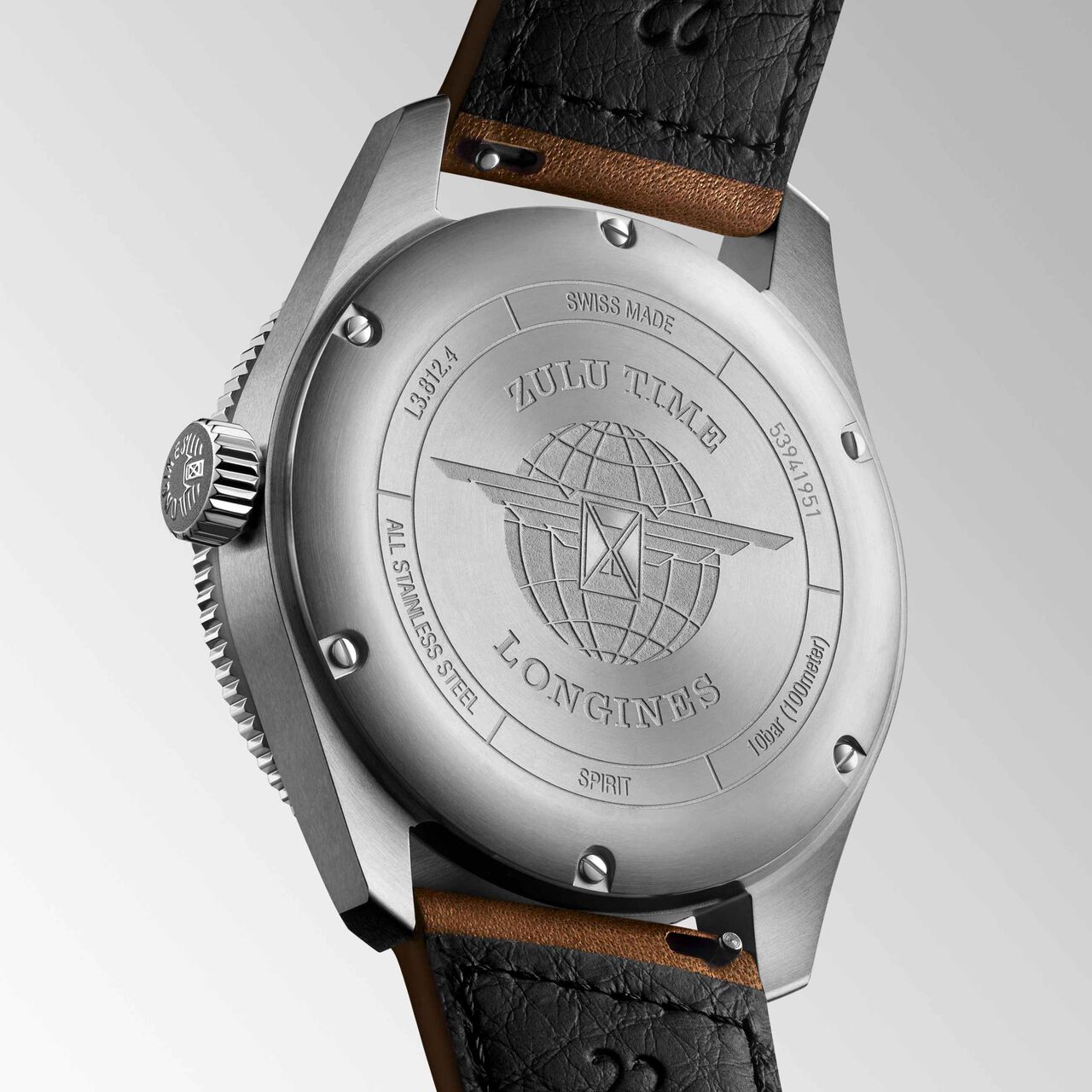 Longines Spirit Zulu Time Automatic GMT 42 mm Stainless Steel L3.812.4.63.2 Back image number 4