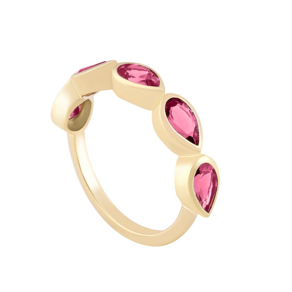 Pear Shape Pink Tourmaline Ring