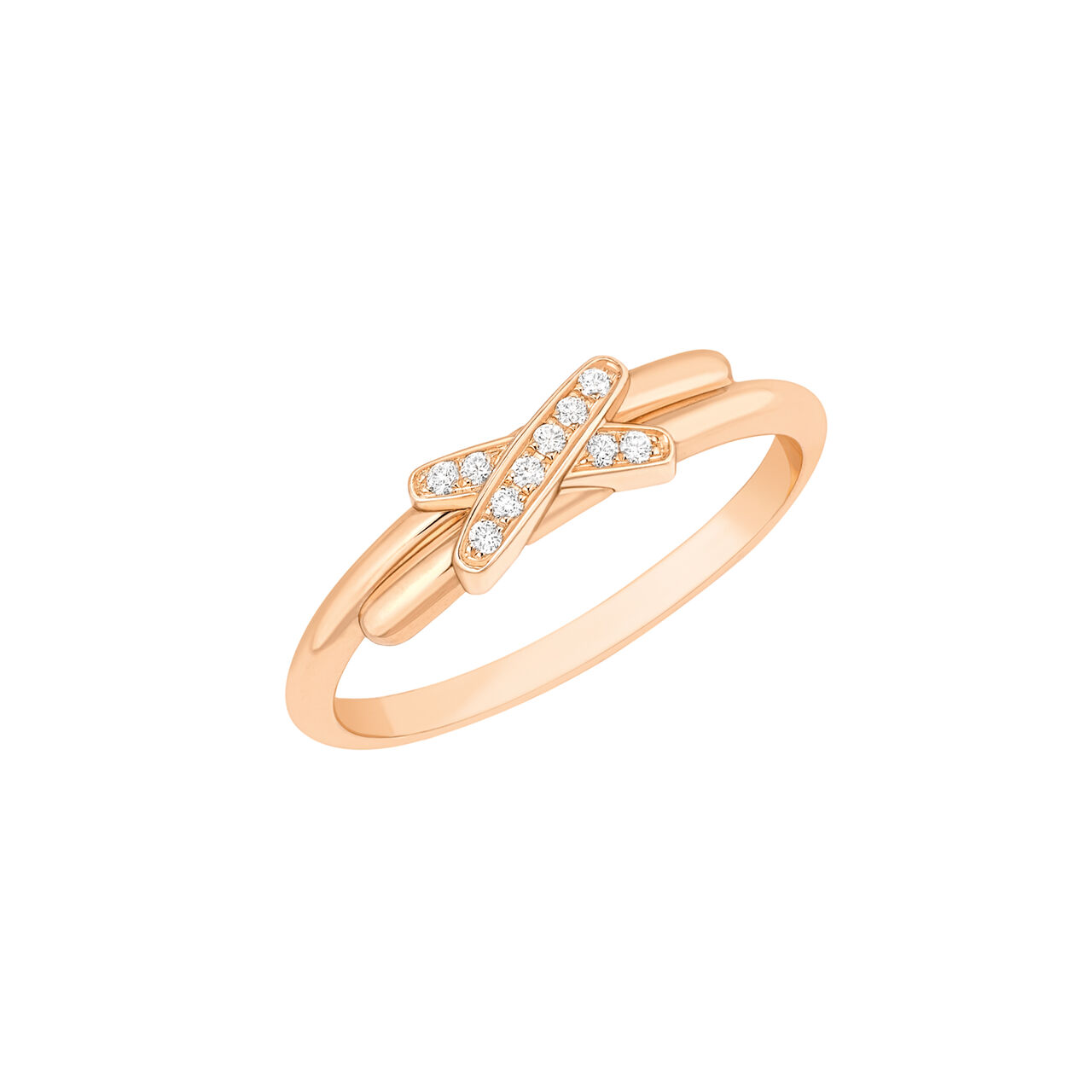 maison birks chaumet jeux de liens rose gold diamond ring 082218 image number 0