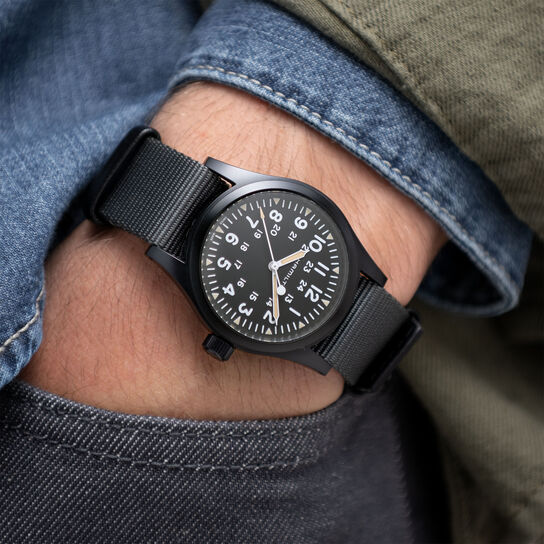 Hamilton Khaki Field Manual 38 mm PVD Stainless Steel image number 1