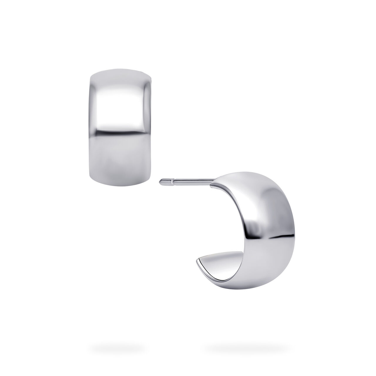 Birks Essentials Sterling Silver 13 &times; 7 mm Hoop Earrings image number 0