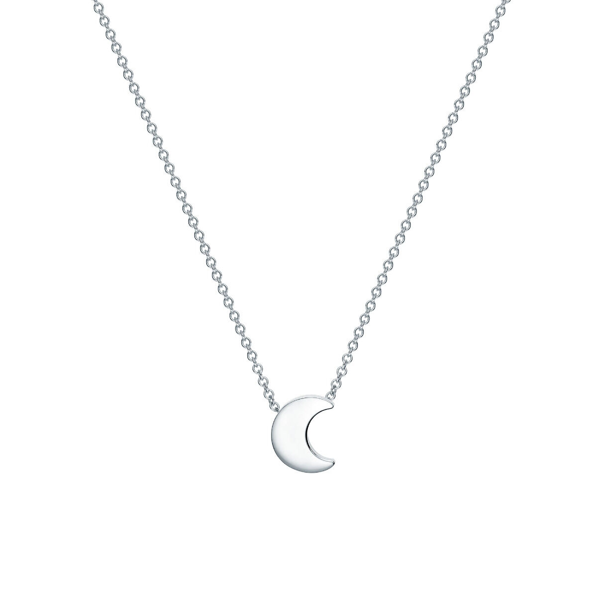 Silver Moon Necklace for Kids Birks Essentials
