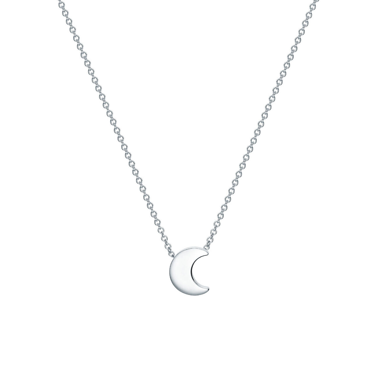 bijoux birks essentials silver moon pendant image number 0