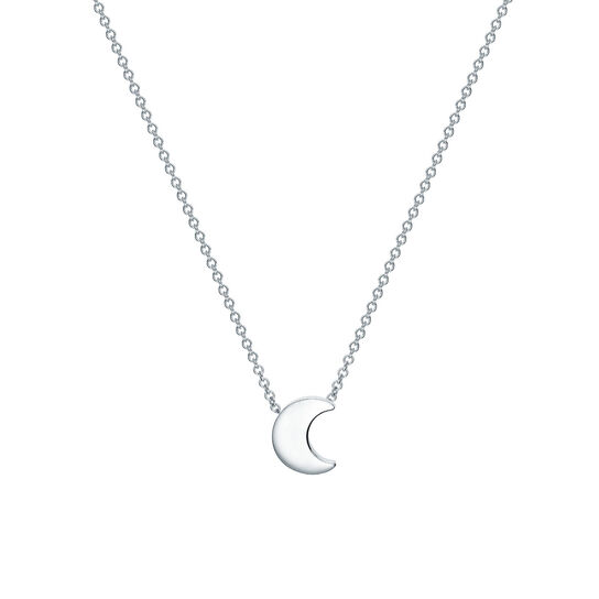 Collier Birks Essentials pour enfants en argent sterling, orn&eacute; d&rsquo;un pendentif lune d&eacute;licat image number 0
