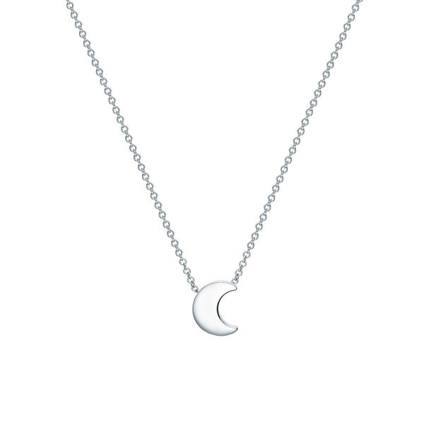 Silver Moon Pendant for Kids
