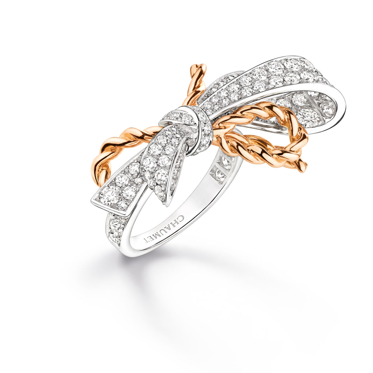 maison birks chaumet insolence rose white gold diamond ring 082939 image number 0