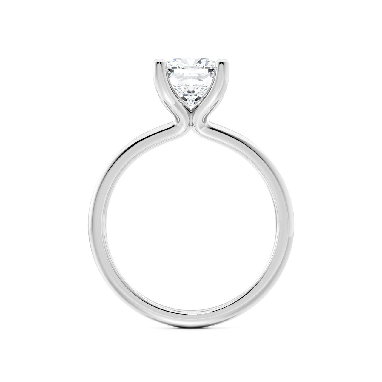 Birks Ros&eacute;e du Matin Cushion-Cut Solitaire Diamond Engagement Ring in Platinum image number 2
