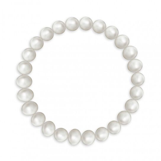 Bracelet extensible de perles d'eau douce de 7 à 8 mm image number 1