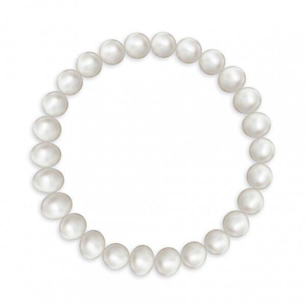 Bracelet extensible de perles d'eau douce de 7 à 8 mm