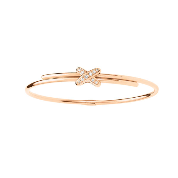 Jeux De Liens Rose Gold and Diamond Pav&eacute; Bangle