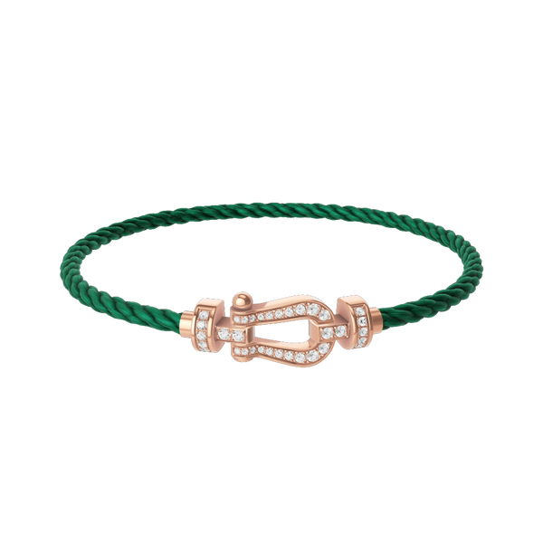 Force 10 Medium Rose Gold and Diamond Pav&eacute; Cable Bracelet