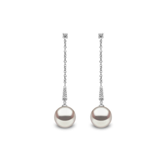 yoko london trend white gold pearl diamond drop earrings qye2022 701 front image number 0