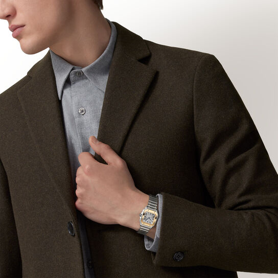 Cartier Santos de Cartier Small Quartz 27 mm Yellow Gold and Stainless Steel W2SA0033 image number 2