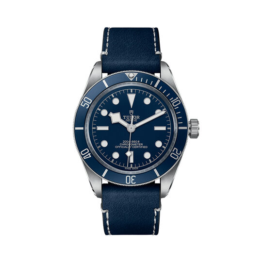 maison birks tudor black bay fifty eight 39 mm steel case blue soft touch strap m79030b 0002 image number 0