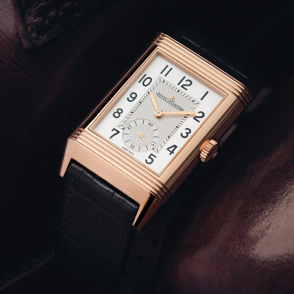 Reverso Classic Duoface manuelle 47 x 28 mm en or rose grand modèle 