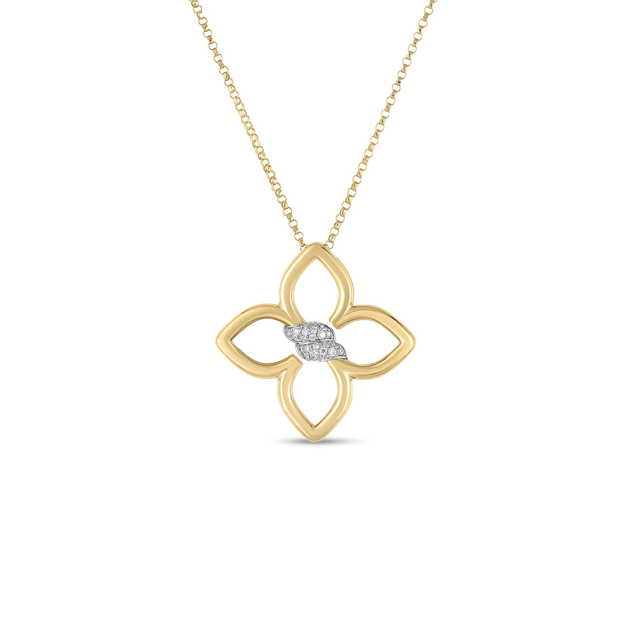 Cialoma Small Yellow Gold and Diamond Pav&eacute; Pendant image number 0
