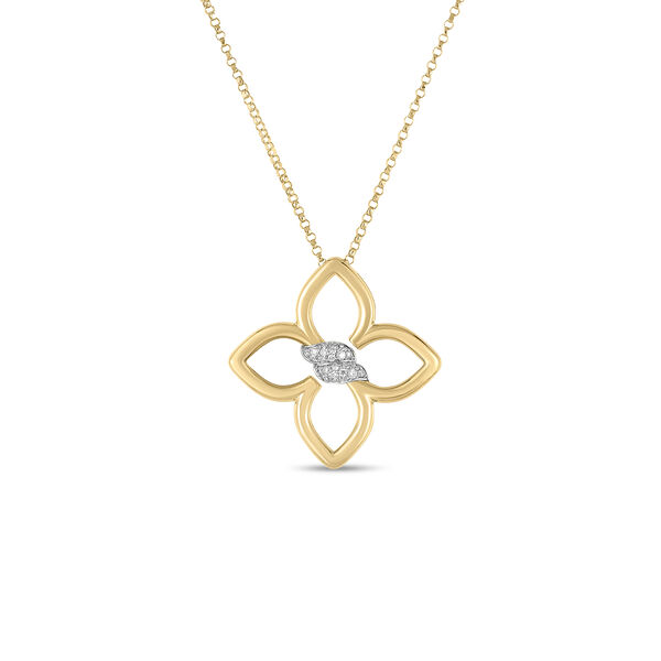 Cialoma Small Yellow Gold and Diamond Pavé Pendant
