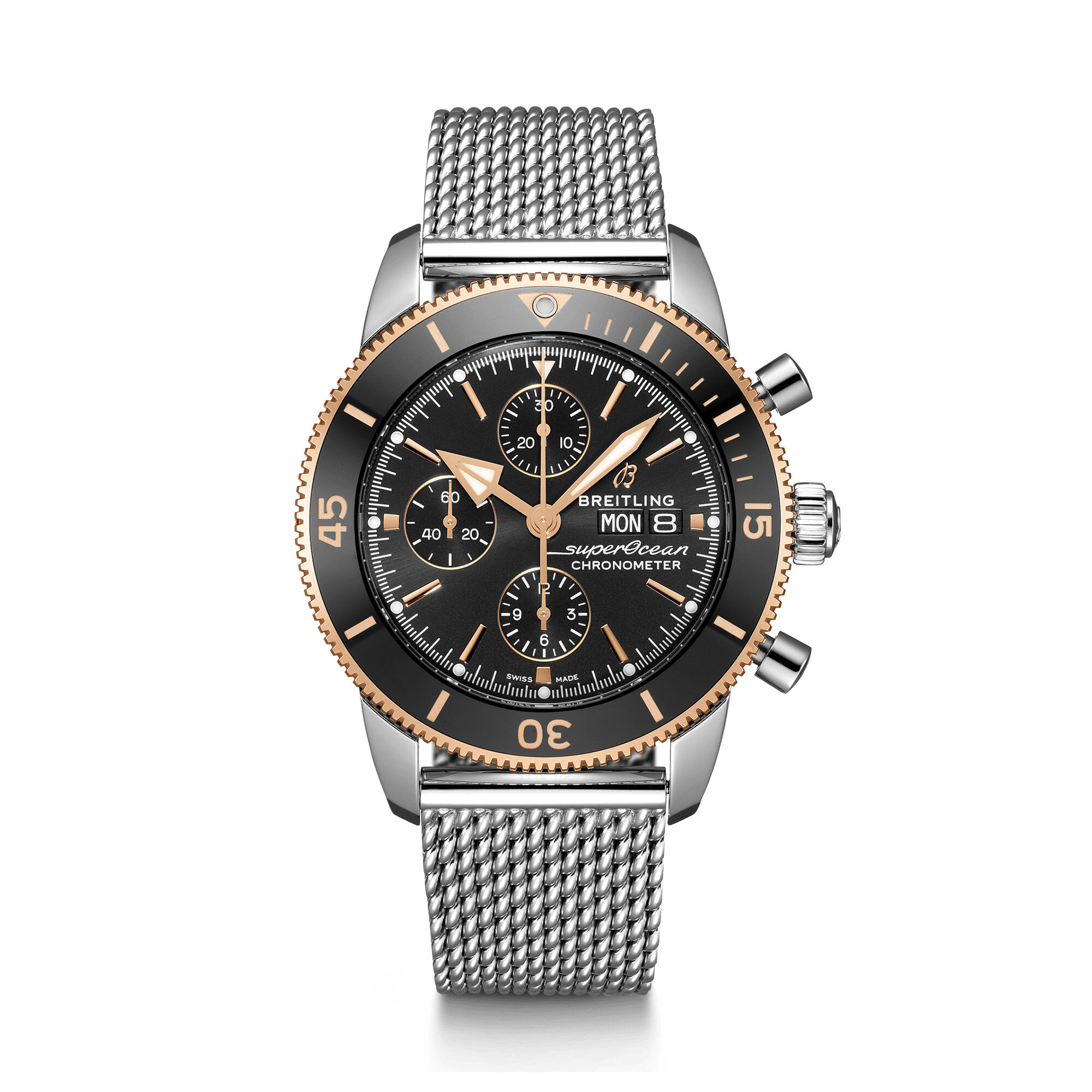 Superocean Heritage Automatic Chronograph 44 mm Stainless Steel and Red Gold Breitling