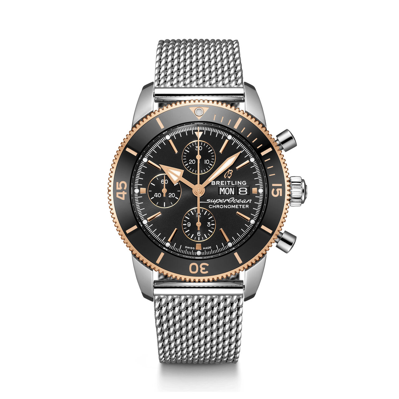 Superocean Heritage 44 mm chronographe automatique en acier inoxydable et or rouge image number 0