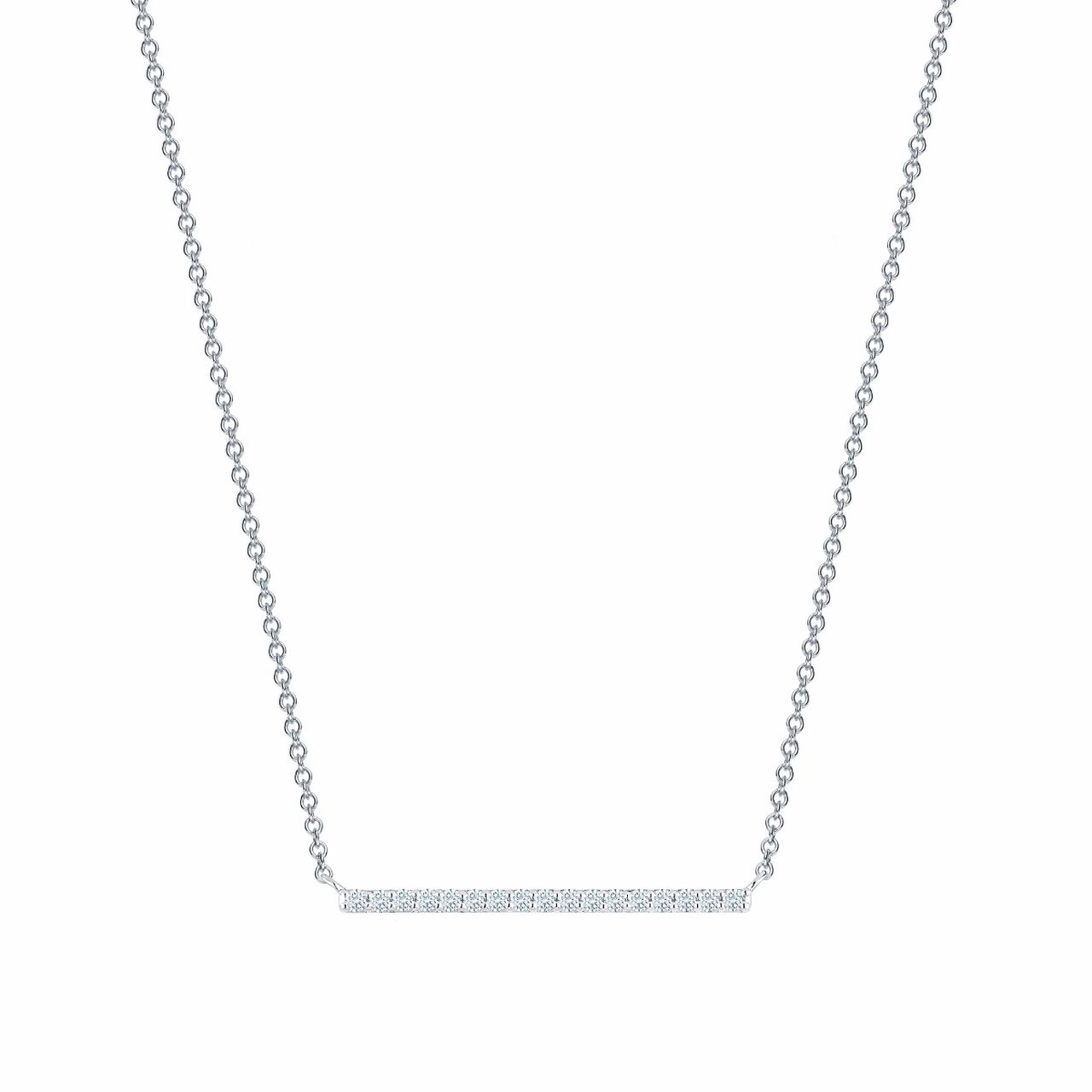 bijoux birks rosee du matin horizontal diamond bar necklace image number 0
