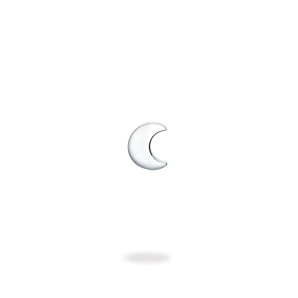 Boucle d’oreille sur clou lune en argent unique pour enfants