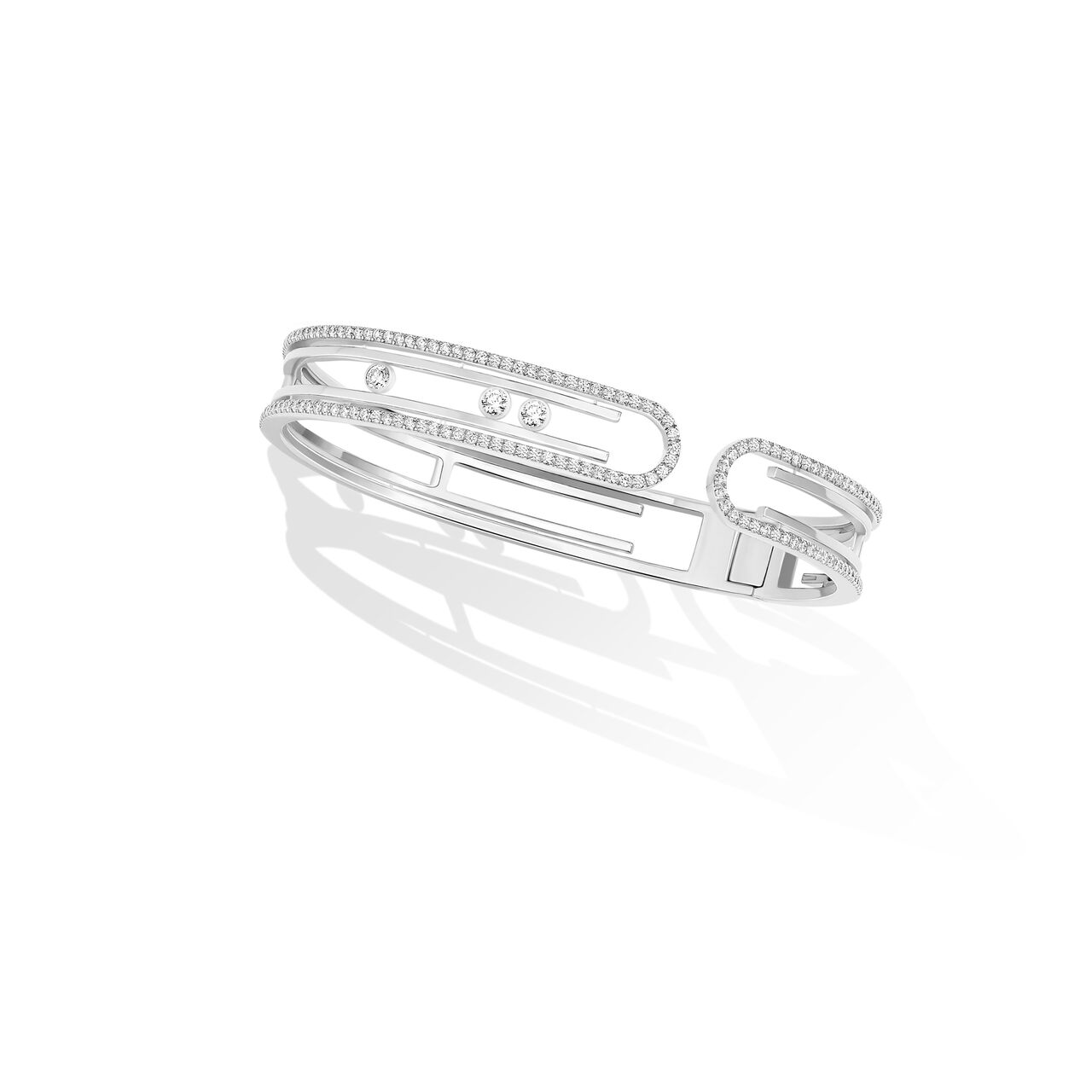 Messika Paris - Move 10th White Gold and Diamond Pavé Bangle 11426 WG image number 0