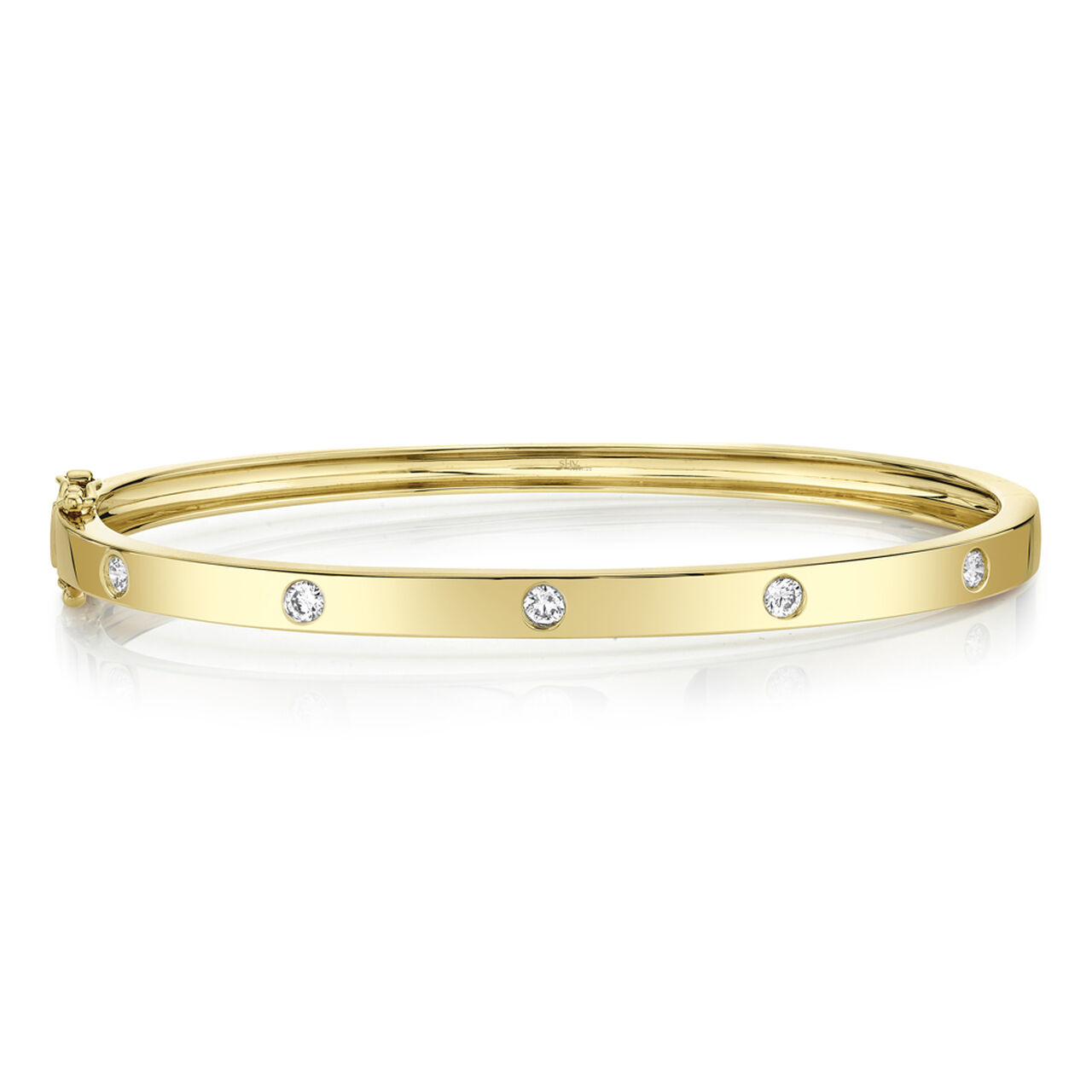 Shy Creation Kate Yellow Gold and Diamond Bangle SC55004067ZS image number 0
