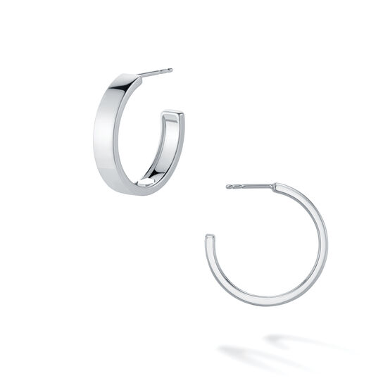 bijoux birks essentials 20mm bold sterling silver hoop earrings image number 0