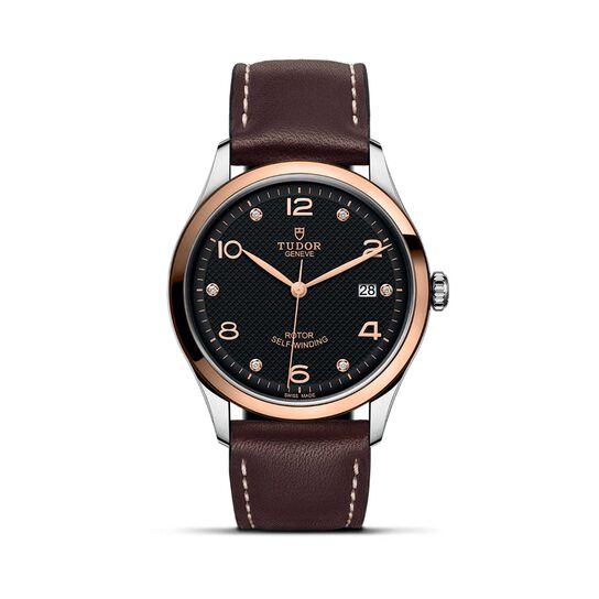 Tudor 1926 Boîtier en acier 39 mm^ cadran noir serti de diamants image number 0