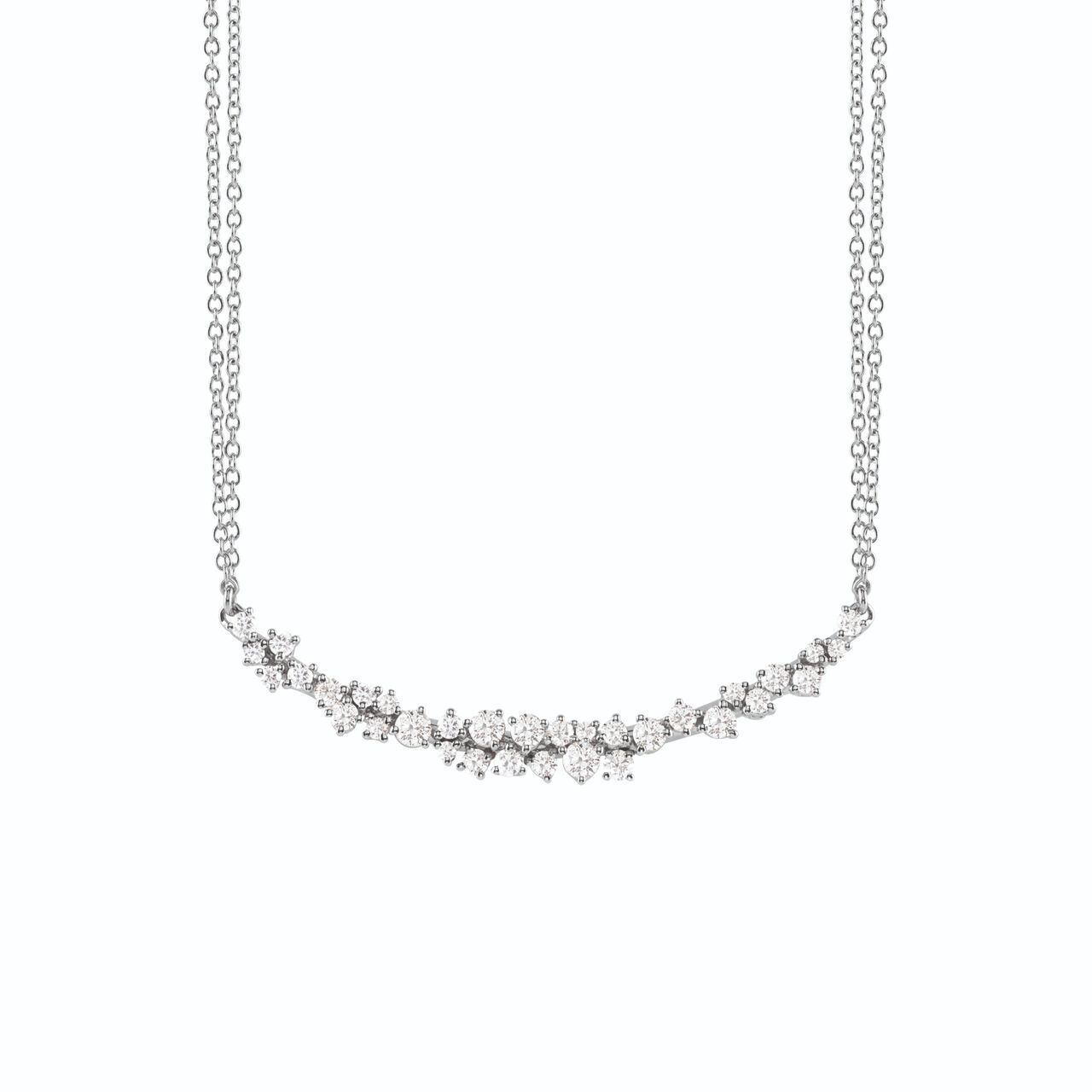 Damiani Mimosa White Gold and Diamond Necklace 20086885 Front image number 0