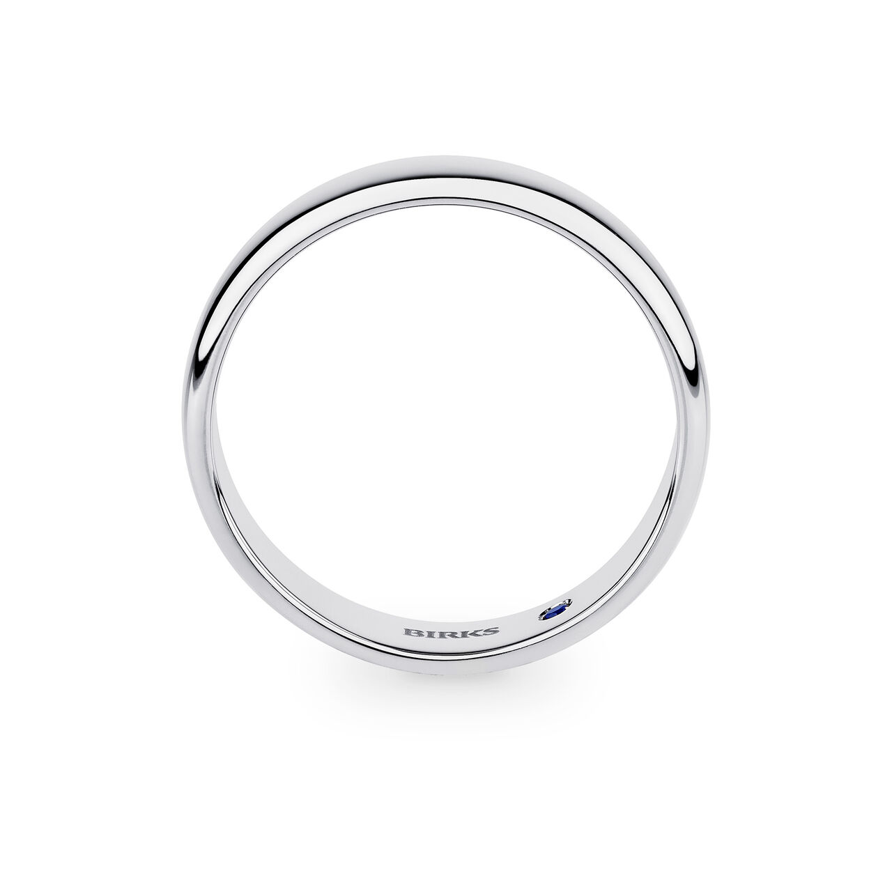 Birks Blue White Gold Wedding Band with Sapphire Accent, 5 mm image number 2
