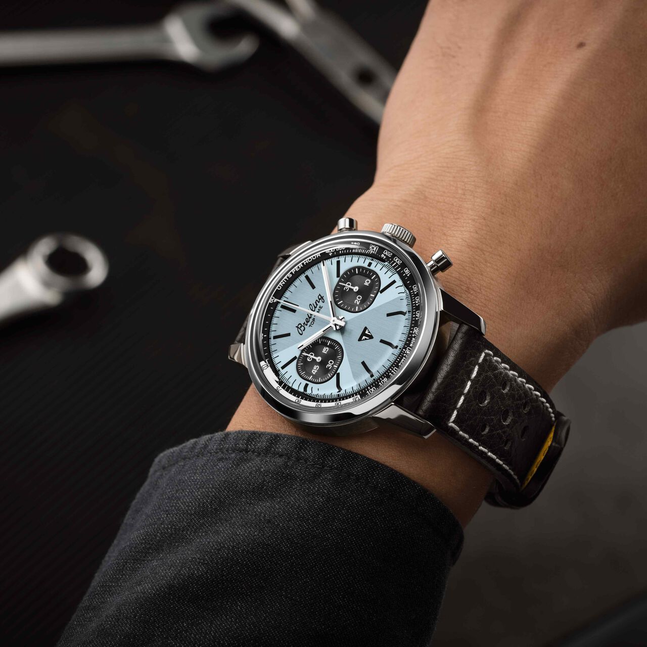 Breitling AB01764A1C1X1 Top Time B01 Triumph Automatic Chronograph 41 mm Stainless Steel Wristshot image number 4