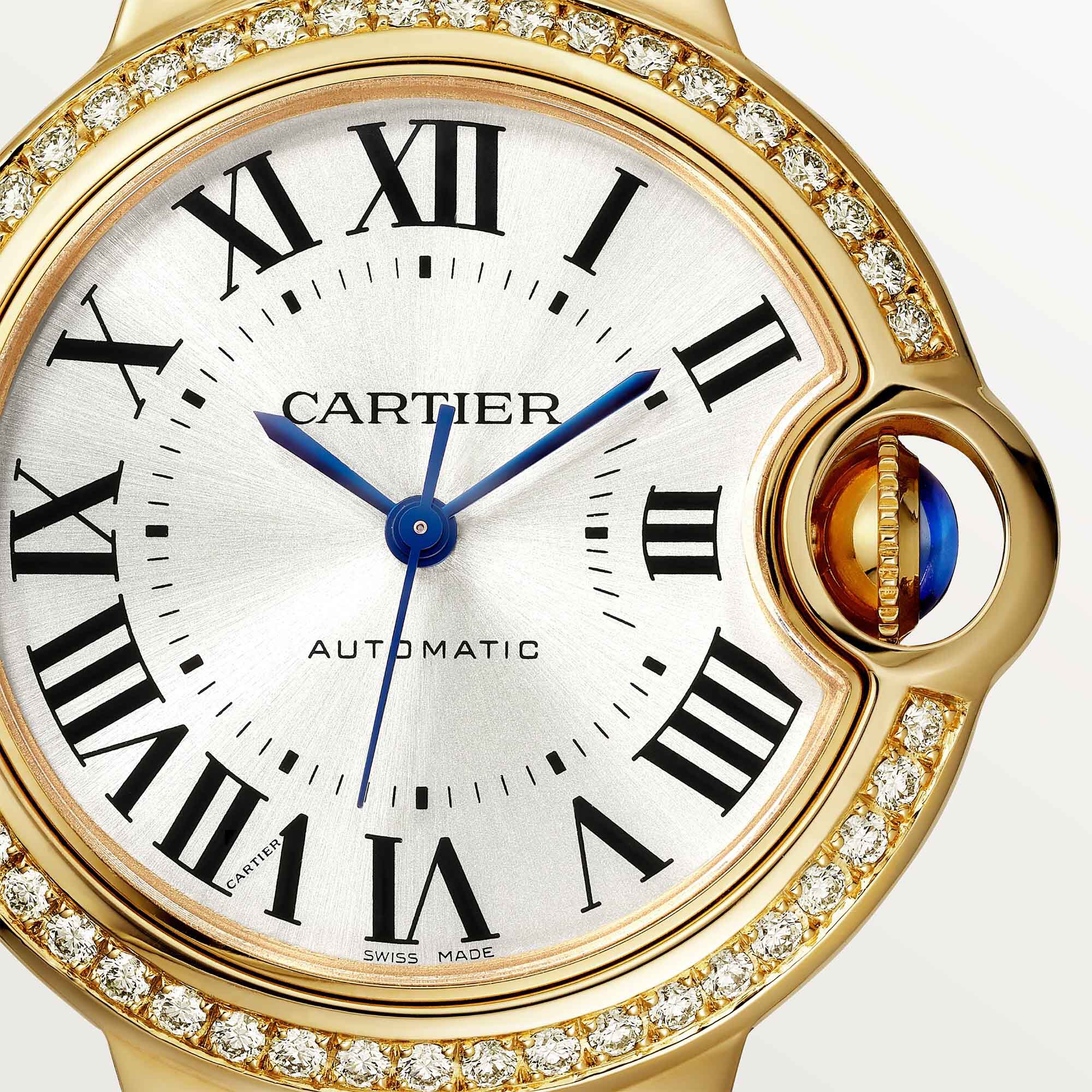 Ballon Bleu de Cartier Automatic 33 mm Yellow Gold and Diamond