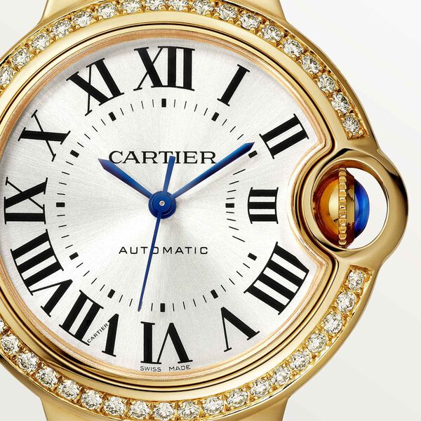 Ballon Bleu de Cartier 33 mm automatique en or jaune et diamants