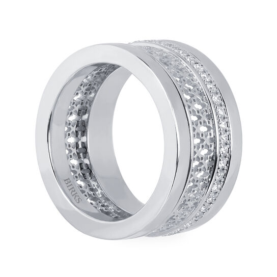 Bague en or blanc et diamants image number 2