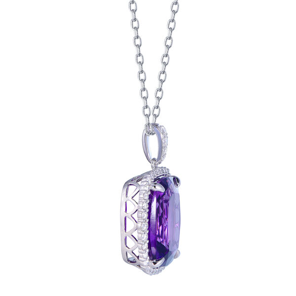 Pendentif Améthyste en Or Blanc