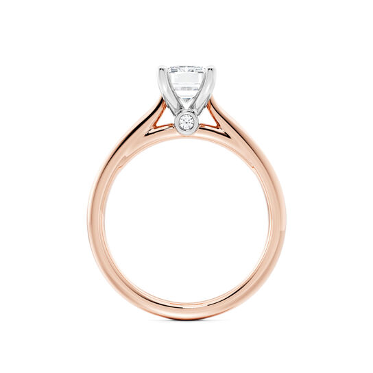 Birks 1879 Rose Gold Emerald-Cut Solitaire Diamond Engagement Ring image number 2