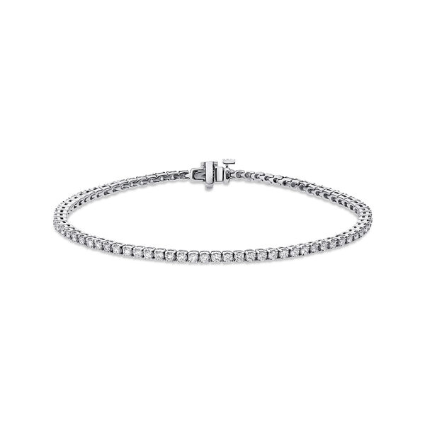 Bracelet de tennis en or blanc avec diamants
