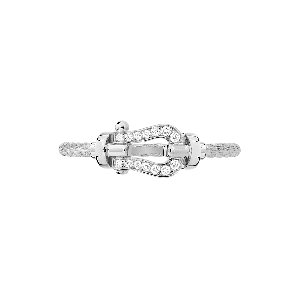 Force 10 Small Rose Gold and Diamond Pavé Ring