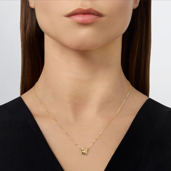 Pendentif Bee de Chaumet en or jaune avec diamant