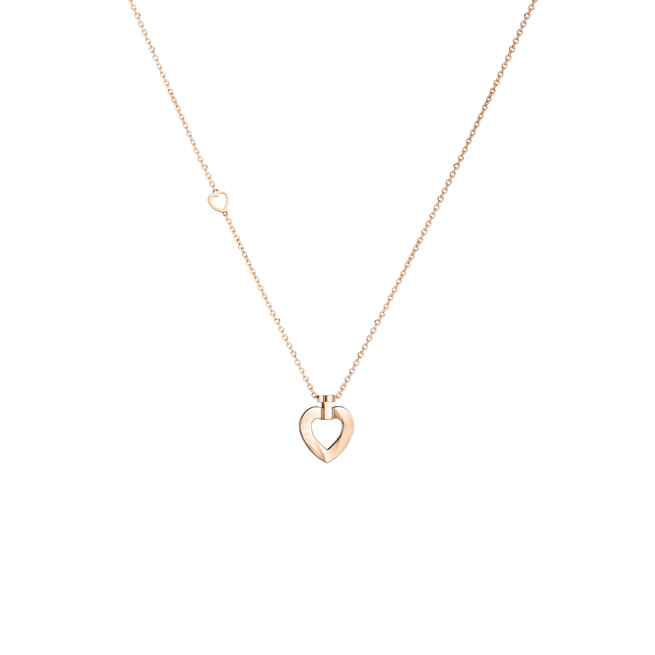 FRED Pretty Woman Sunlight LOVE Message Small Rose Gold and Diamond Pavé Pendant image number 0