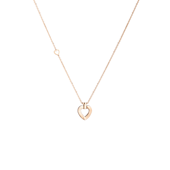FRED Pretty Woman Sunlight LOVE Message Small Rose Gold and Diamond Pavé Pendant image number 0