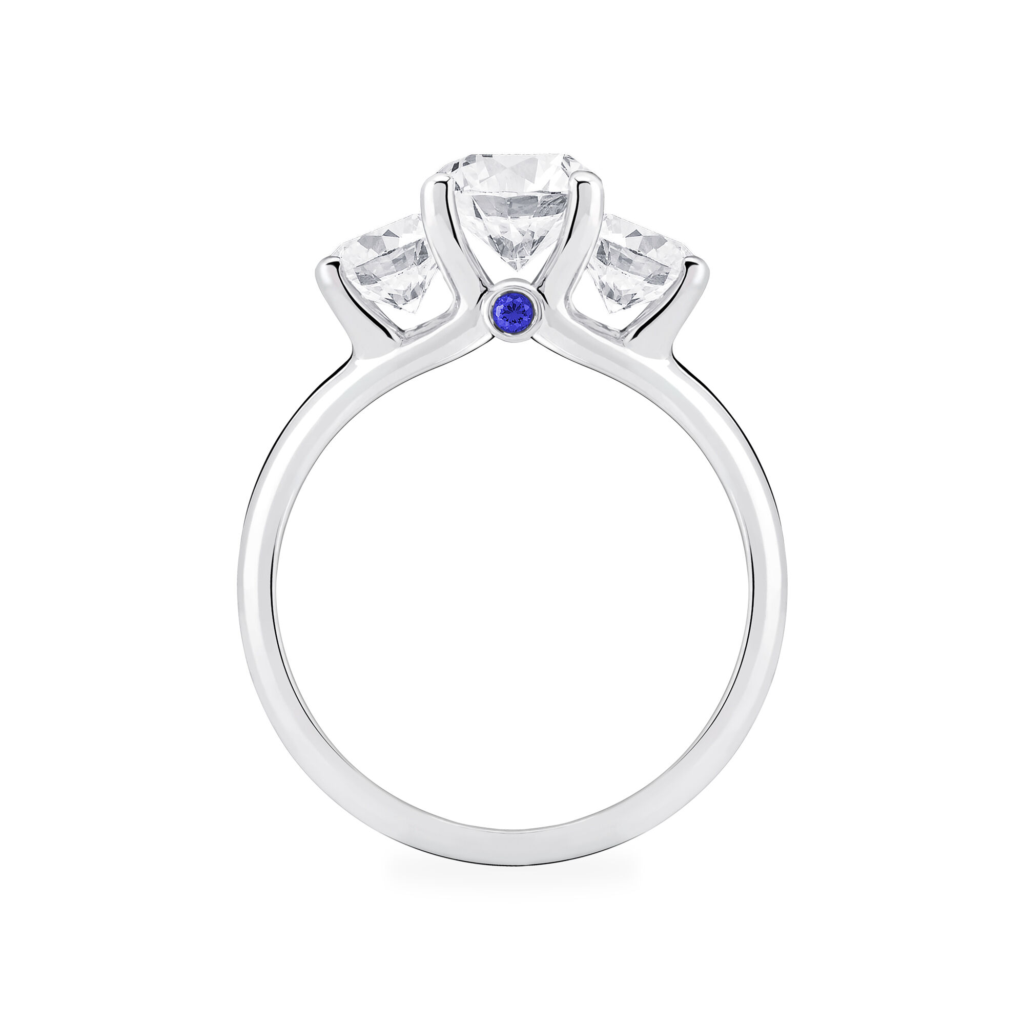 Hidden gem engagement ring top