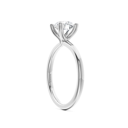 Birks Ros&eacute;e du Matin Round-Cut Solitaire Diamond Engagement Ring in Platinum image number 1